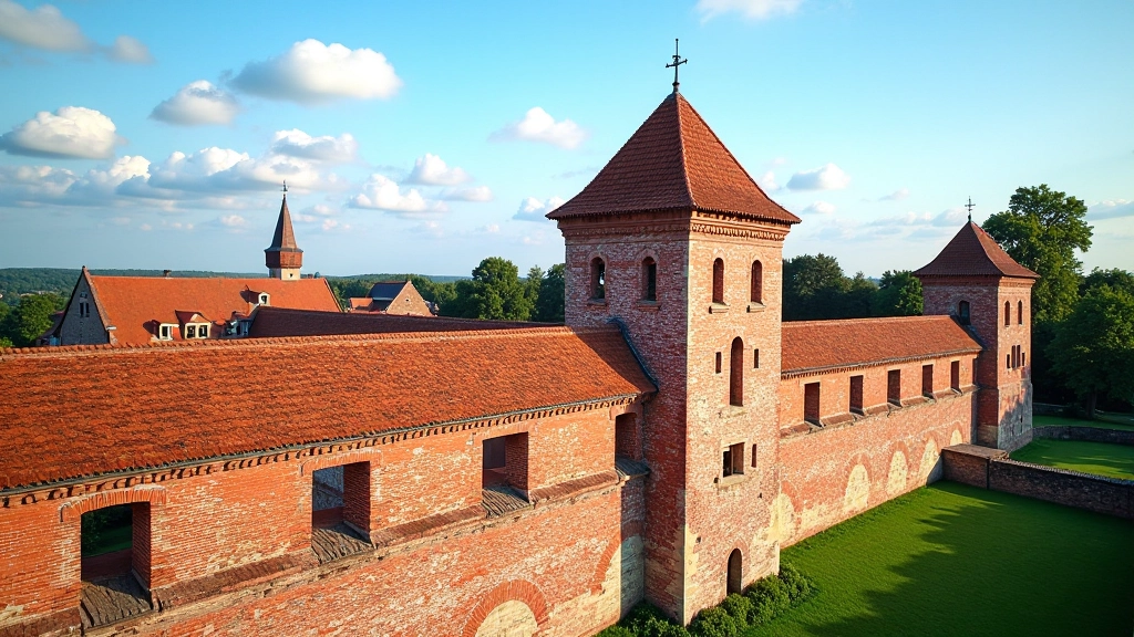 Historyczne mury Paczkowa z XIV wieku z widokiem na zachowaną baszt obronną